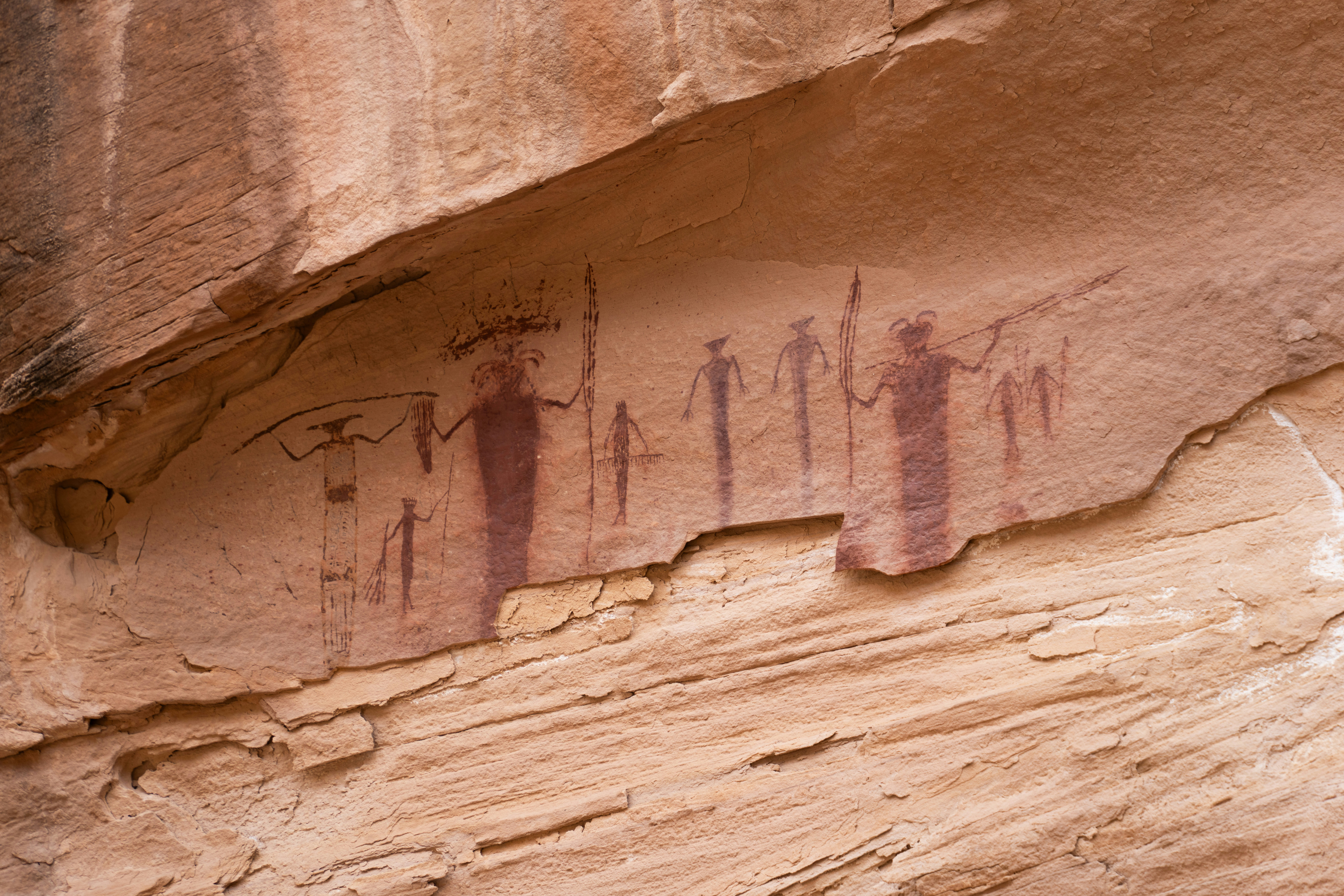Petroglyphs with human figures.